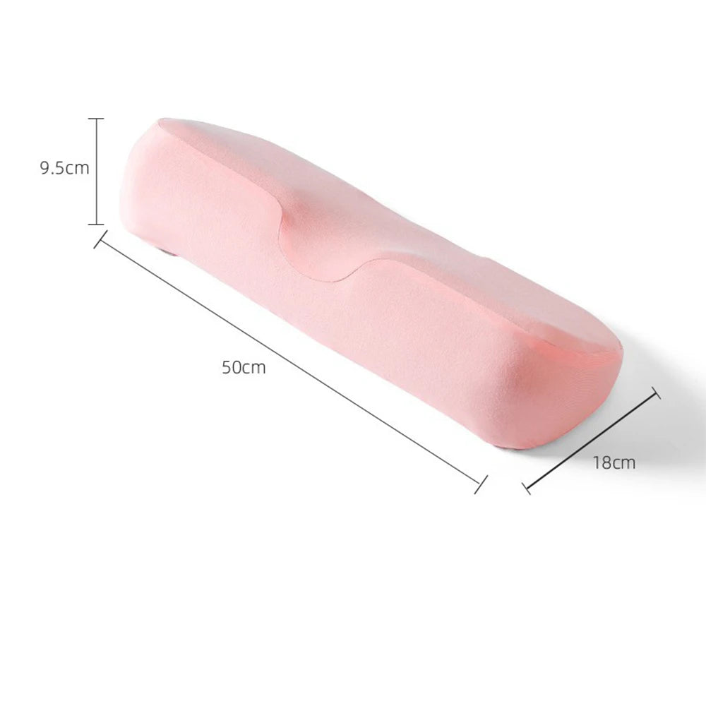 Blush pink contour memory foam pillow