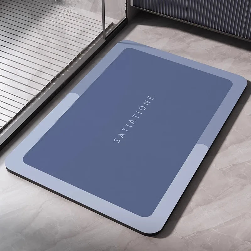 Quick-dry bath mat in Slate Blue style